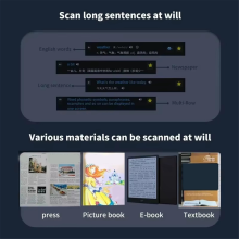 Stylo traducteur de langue, stylo de lecture et de numérisation WIFI, noir