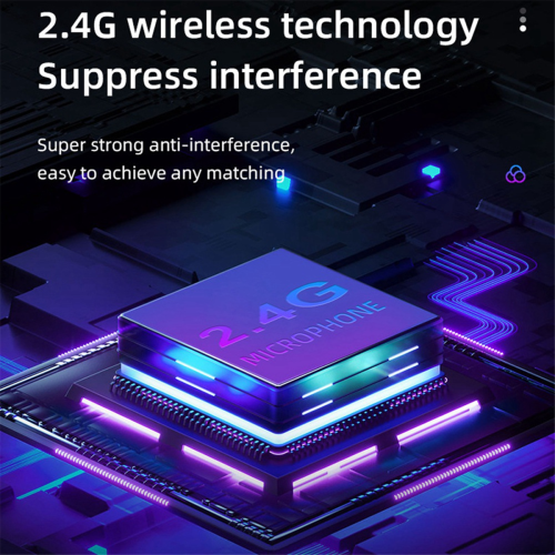 Microfono wireless 2.4G Microfono RGB 1 a 1 2