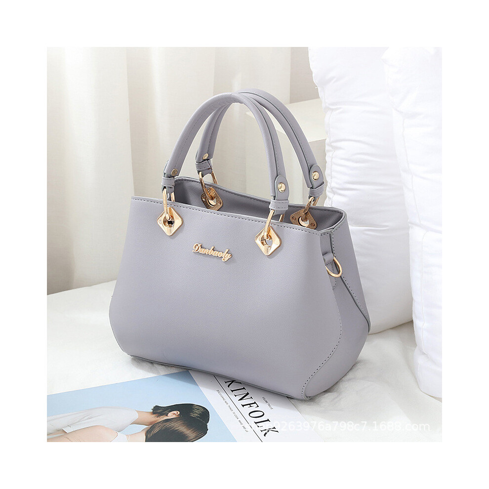 (Gray)Sac à main chic style sac médecin Pu pour femme avec grand espace et options tendance couleur