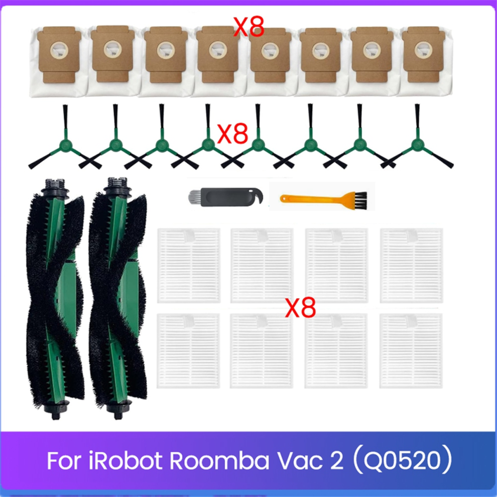 Main Side Brush Hepa Filters Dust Bags for IRobot Roomba Combo