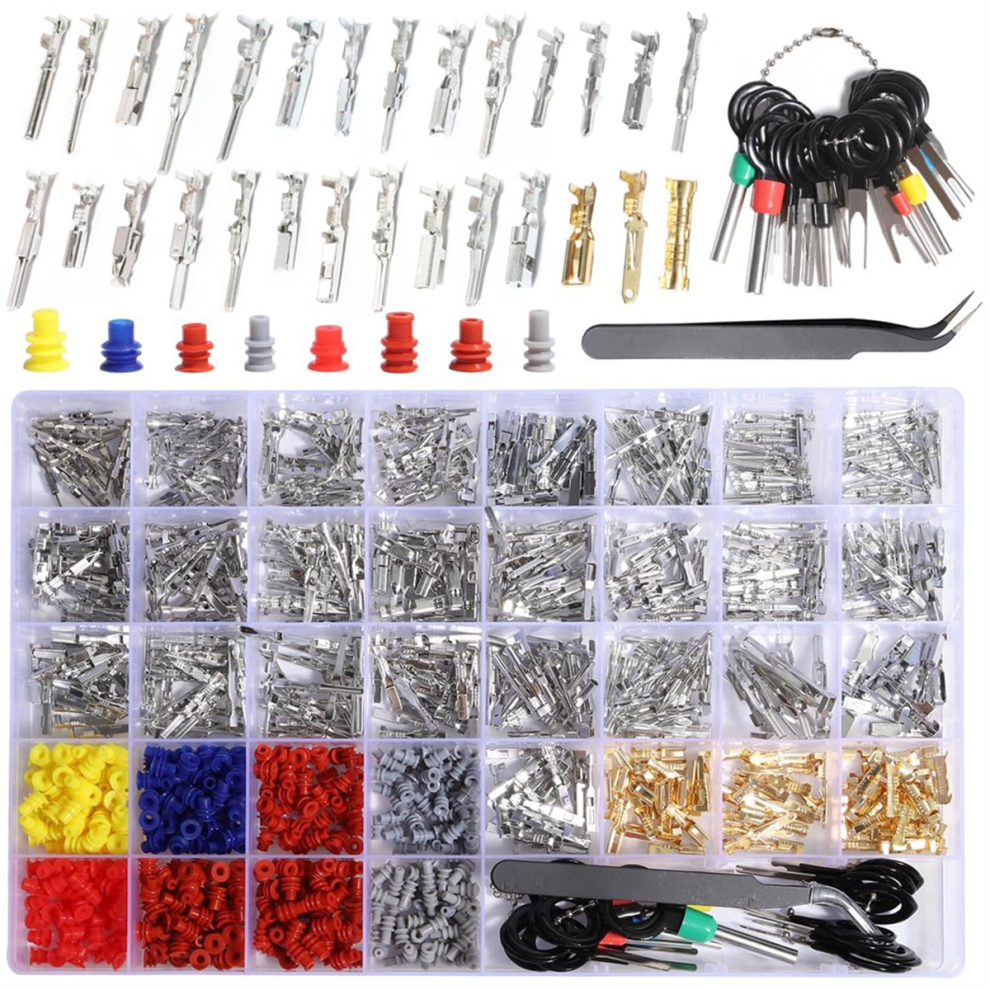 950Pcs Connector Pins Kit Crimped Terminal Pin Automotive 4853659280264