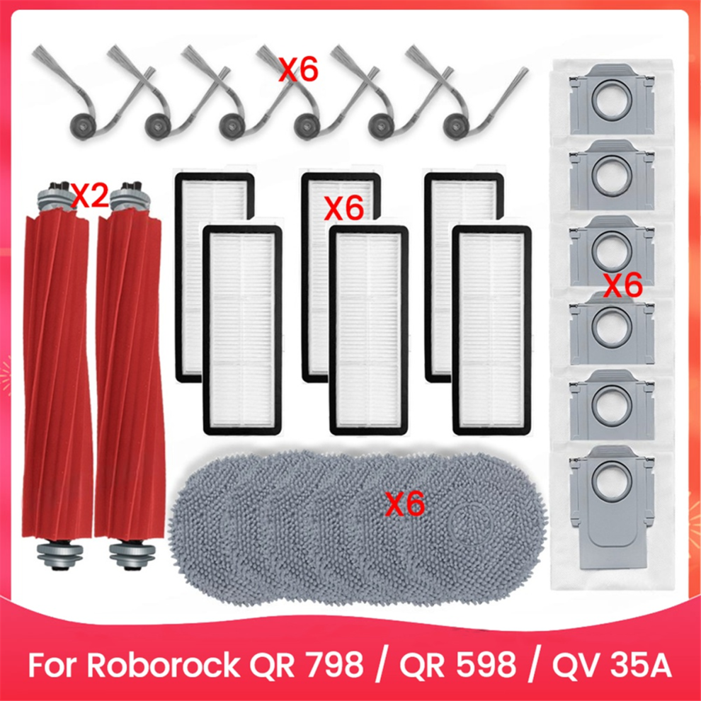 Kit Di Accessori Per Filtro Spazzola Roborock Qr 798 / Qr 598 / Qv 35A
