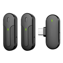 Microfone de lapela sem fio para gravação de áudio e vídeo Mini microfone