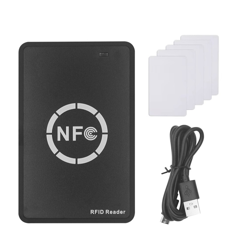 Rfid Nfc Smart Chip Reader+5Xcuid Card 125K Copier Rfid Duplicator Black/White 4853809337923