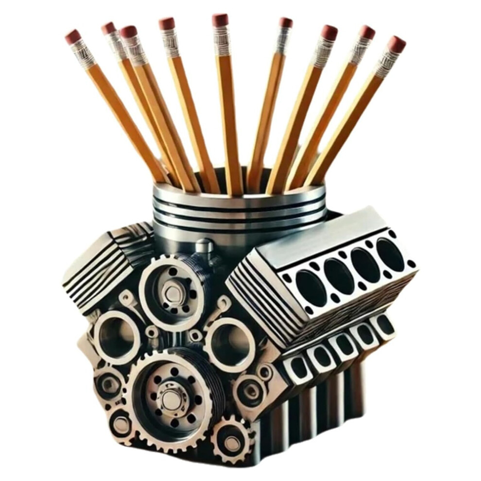 Portapenne Con Motore V-8, Portapenne Con Motore V-8 Per Scrivania, A