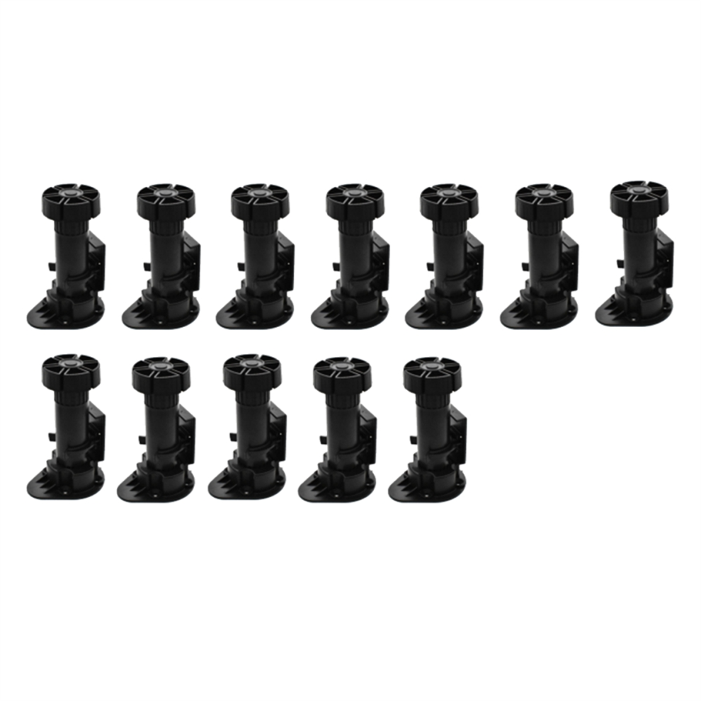 Photos - Other Furniture Markenlos 12 Pack Black Cabinet Leveler Legs Adjustable Furniture Legs 