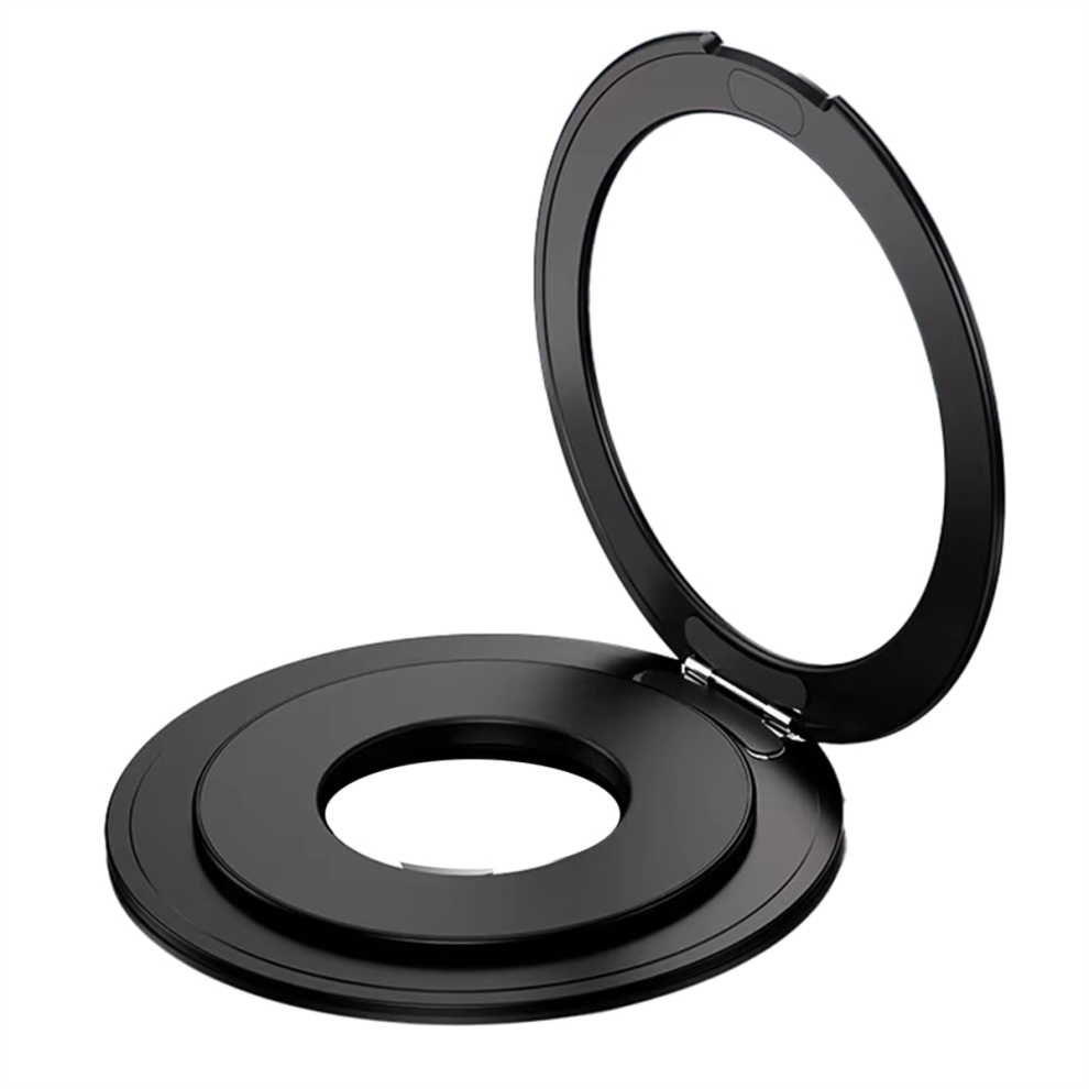 Photos - Holder / Car Charger Markenlos 360 Rotation Metal Strong Magnetic Suction Ring Phone Holder Black
