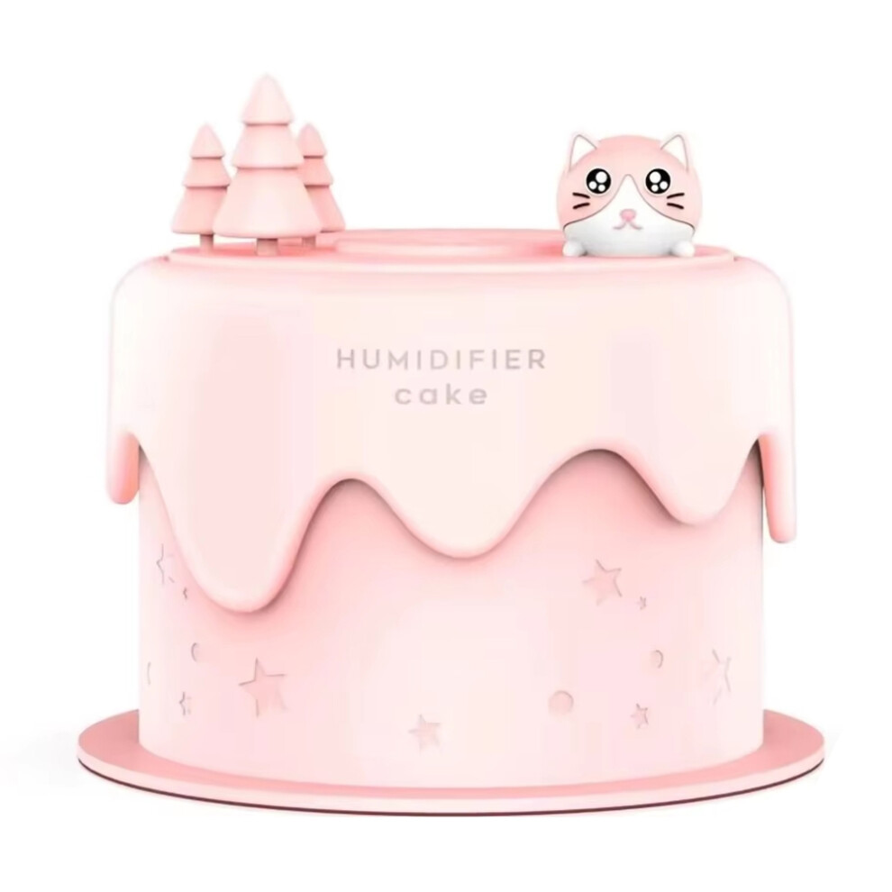 Cat Cake Humidifier 300ml - Ultra-Quiet with Colorful LED Lights-image-OPC-PGYHW7D-NEW