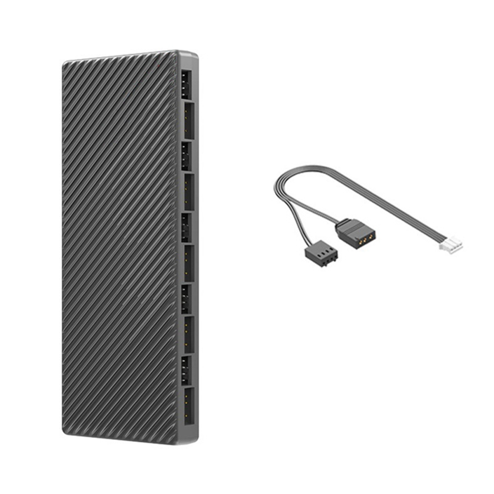 Hub Argb/Pwm Dual 10 Porte Di Espansione Controller Argb Nero