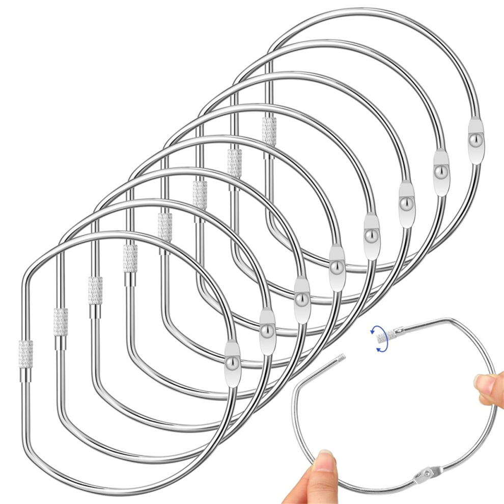 8 Anelli Per Raccoglitori A Fogli Mobili Da 4 Pollici