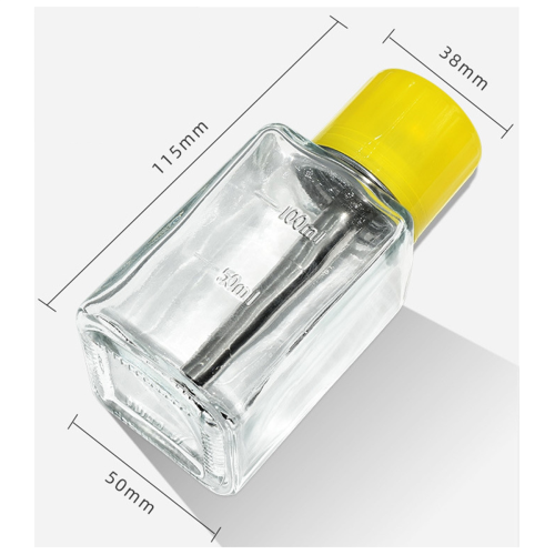 Garrafa de vidro espessada e rebatível para álcool/solventes 2