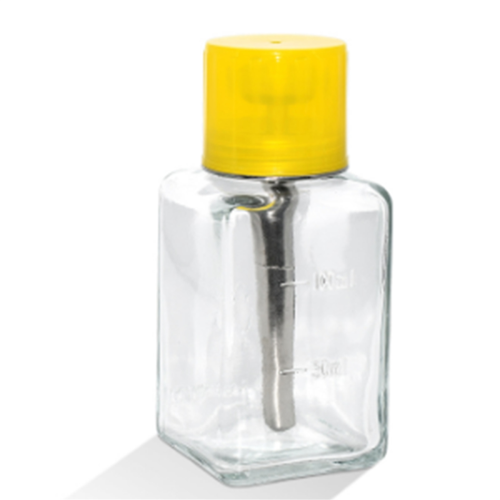 Garrafa de vidro espessada e rebatível para álcool/solventes