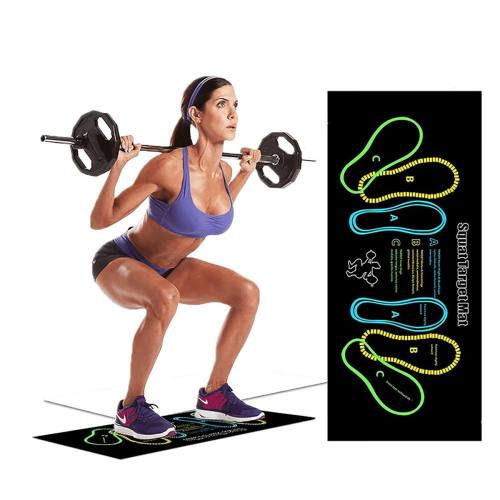 Squat Guide Mat Squat Step Positions Knee Mat with Foot Position Mat 1