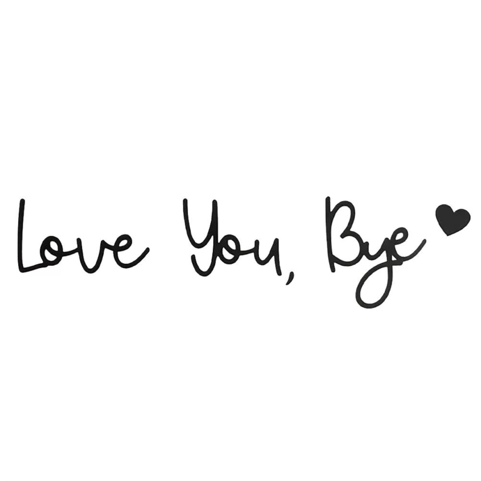 Décoration murale avec panneau « Love You Bye » et lettres décoratives murales