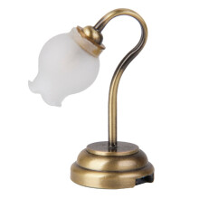 1/12 Poppenhuis Vintage Mini Tafellamp met LED-Licht Model voor Miniatuur Accessoires
