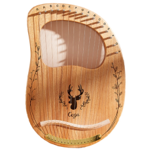 Lyre Harp 16 Strings Piano Houten Mahonie Muziekinstrument met Stemsleuteldraagbaar