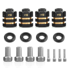 RC Messing Afstandhouders Zeskant Naafverlengers voor TRX4 TRX6 Verlenging Aandrijfadapter (+10 mm Dikte)