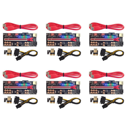 VER018 PRO PCI-E Riser karta USB 3.0 kábel 018 PLUS PCI Express (červený) 1