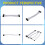 Súprava 9-palcového opleteného predlžovacieho kábla Basic C 10