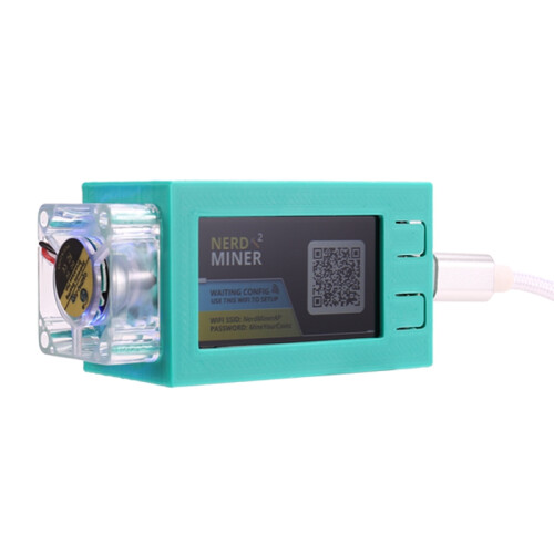 Pre Nerdminer V2 Pro Miner 78KH/S Mini Bitcoin Lottery Green 2