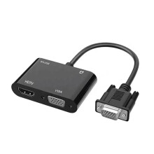Prevodník VGA na HDTV + pripojenie k počítaču, monitoru, televízoru, duálnej obrazovke