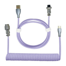 Dátový kábel typu C na USB, špirálový, pre mechanickú klávesnicu
