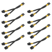 1 ks PCI Express napájací adaptér samica - duálny 2X 8-pinový (6+2) samec