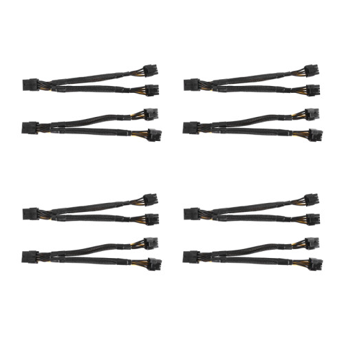 2PCS PCI Express napájací adaptér samica - duálny 2X 8-pinový (6+2) samec 1