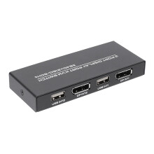 DisplayPort KVM prepínač, 4K@60Hz DP USB prepínač pre zdieľanie 2 počítačov