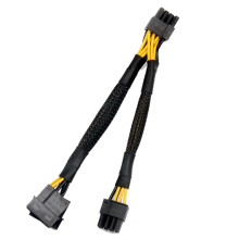 Adaptér napájacieho zdroja Dual 4Pin IDE Molex na GPU (6+ 2)pin