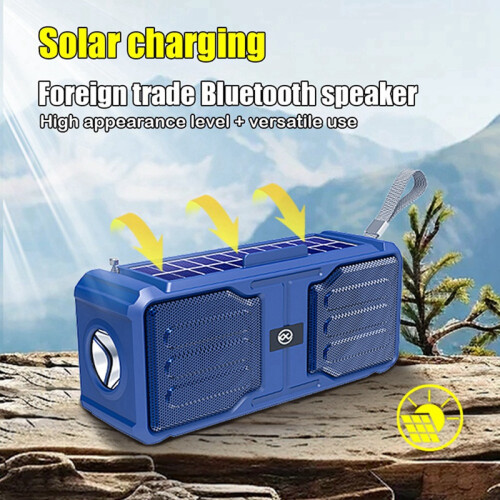 Solárny Bluetooth reproduktor so zeleným baterkou 2