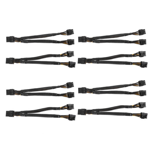 2PCS PCI Express napájací adaptér samica - duálny 2X 8-pinový (6+2) samec