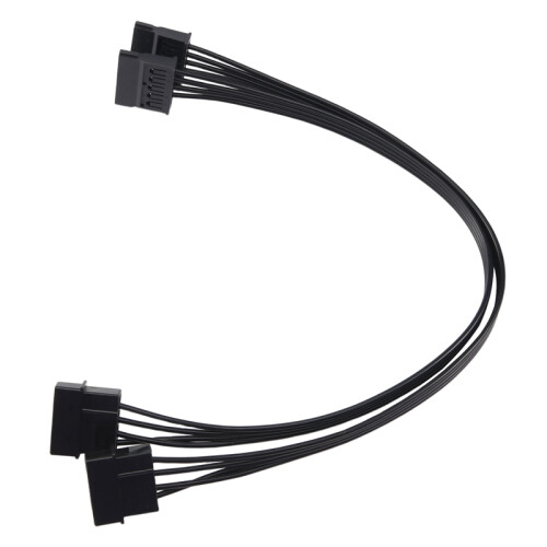 Napájací prevodník Molex IDE 4-pinový samec na 15-pinový samec SATA, 2 ks