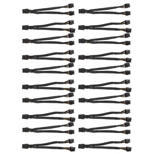 2PCS PCI Express napájací adaptér samica - duálny 2X 8-pinový (6+2) samec