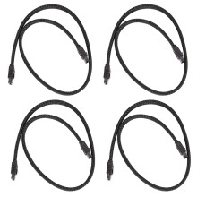 4x 50cm SATA 3.0 III SATA3 7pin dátový kábel 6Gb/S SSD káble (čierne)