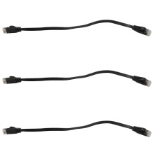 6 ks plochých internetových sieťových káblov s dĺžkou 30 cm s konektormi RJ45 bez zachytávania