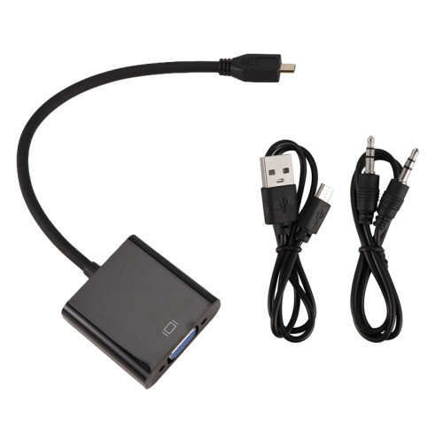 Adaptérový kábel Micro-VGA s USB pre 4... 1