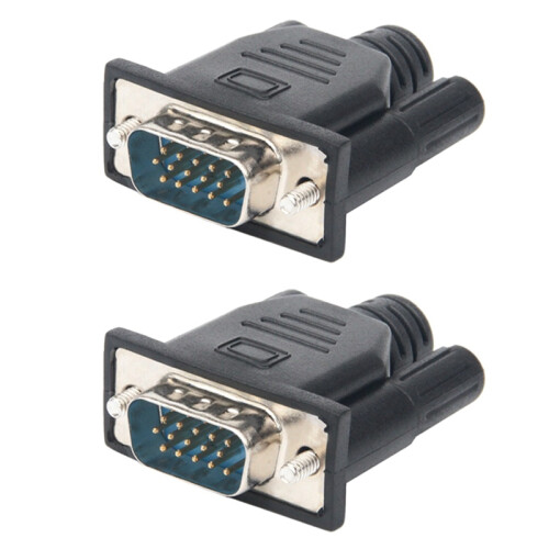 2PCS VGA grafický adaptér samec zástrčka EDID bezhlavý emulátor duchov