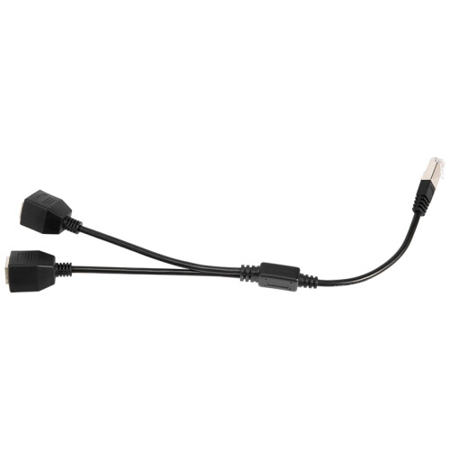 Rozbočovací kábel Ethernet RJ45 1 samec - 2 samice pre Super Cat5, Cat6 2