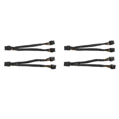 2PCS PCI Express napájací adaptér samica - duálny 2X 8-pinový (6+2) samec 1