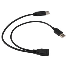 Čierny kábel USB 3.0 samica-samec Y pre 2,5-palcový pevný disk