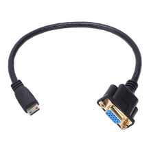 Adaptérový kábel s konektorom Mini na VGA M/F, dĺžka 0,1 ft