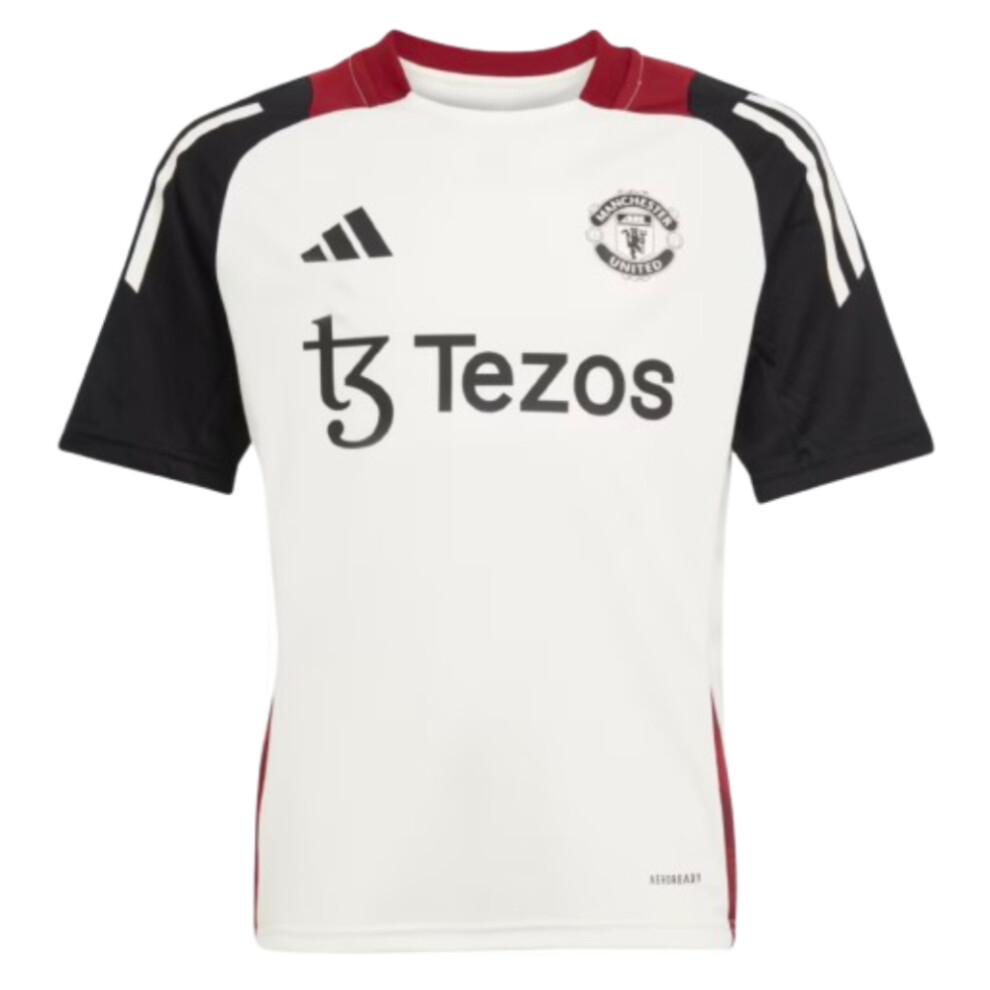 (SB) 2024-2025 Man Utd Training Jersey (Off White) - Kids