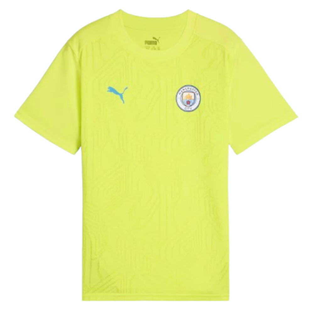 Puma (Sb) 2024-2025 Man City Training Shirt ( Glow) - Kids Yellow