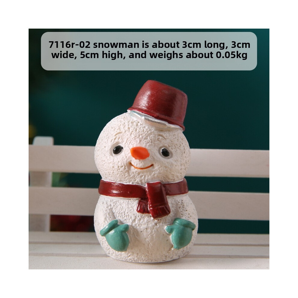 (Snowman) Resin Christmas Animal Figurine Set Santa Claus Tree Decor Birthday Kids Gift-image-OPC-PGYKJKK-NEW