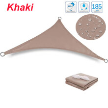(KhakiSet-300x300x300cm) Sonnensegel, wasserdichter Gartenschutz, 95 % UV-blockierende Sonnenschutz-Markise,