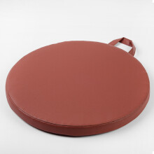 (Rund – Rötliche Stirn – 38 x 38 x 3 cm) Modernes, minimalistisches Outdoor-Picknick- und Camping-Kissen,