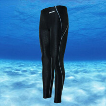 (1612 Schwarz Grau Linie-L)Badehose Herren Badeanzug Lange Haifischhaut Strumpfhosen Bademode Professionelle