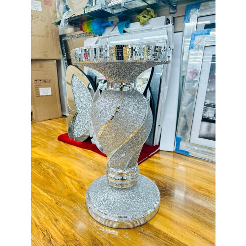 Silver Mirrored Side Table 2