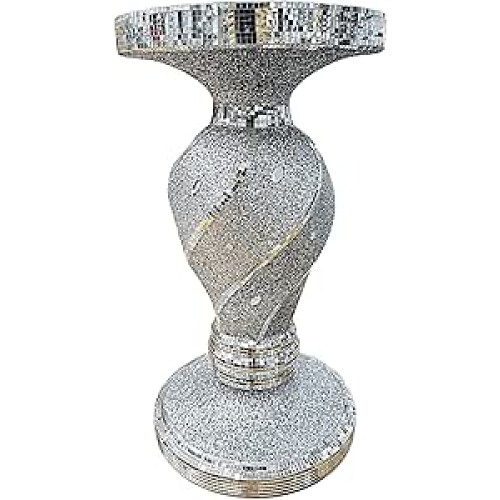 Silver Mirrored Side Table
